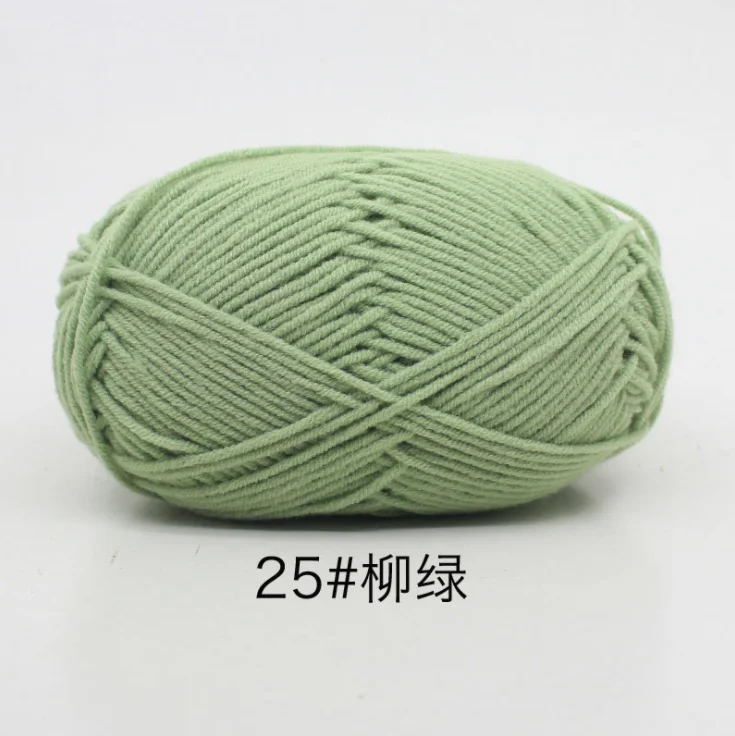 25 Mylb Skeins мягкие ручные вязаные детские крючки для вязания шерстью расчесывание хлопчатобумажная пряжа молочного цвета 4 Plys Hot 50 г/шт - Цвет: 25