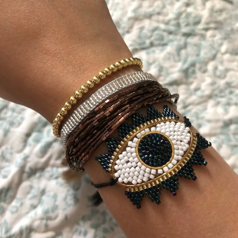 SHINUS BOHO браслет от сглаза леди Миюки турецкий счастливый глаз Puseras Mujer 2020 Новинка