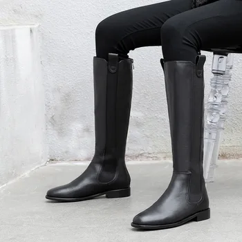 

Brand Woman Boots Dames Low Heel Boot Zwart Bottine Cloutes Slim Fashion Boots Mujer Zpatilla Winter 2020 Botines Femme Gothic