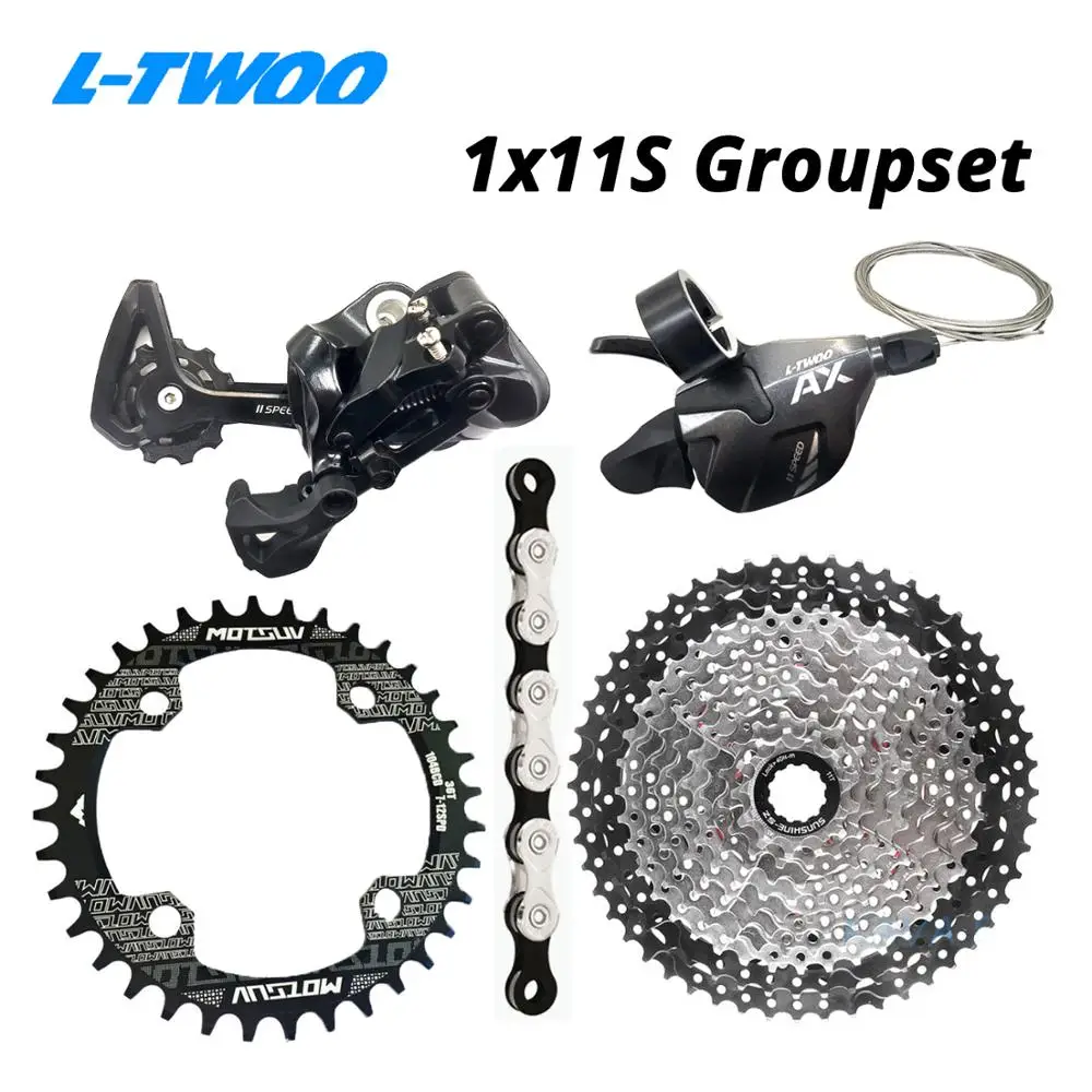Perfect LTWOO AX 1X11S 11S 11 Speed Groupset shift lever rear derailleur KMC X11 SUNSHINE Cassette 46T 50T 52T MOTSUV Chainring 32-38T 0 Perfect LTWOO AX 1X11S 11S 11 Speed Groupset shift lever rear derailleur KMC X11 SUNSHINE Cassette 46T 50T 52T MOTSUV Chainring 32-38T 0