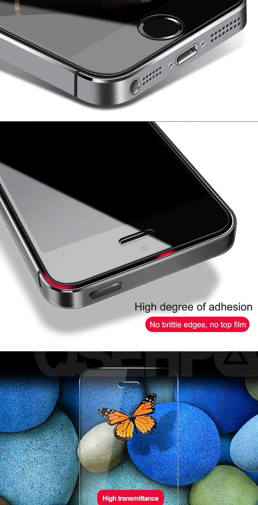Закаленное стекло 9H для Apple iPhone 5 5S 5C SE закаленное защитное стекло для экрана для iPhone 5S, SE 4S Защитная стеклянная пленка