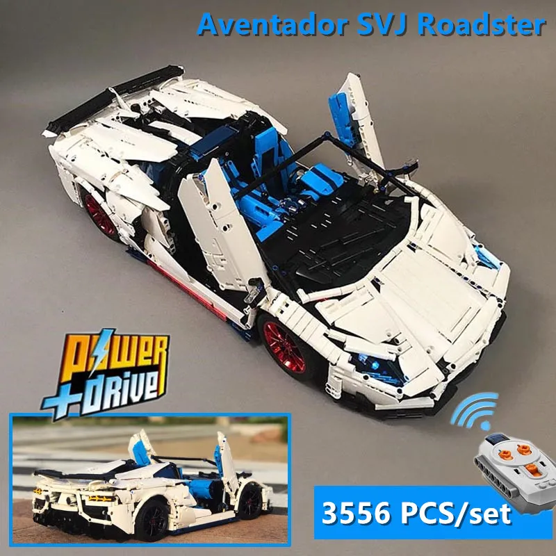 MOC Technic Vehicle Series Aventador SVJ Roadster fit MOC-17698 наборы строительные блоки кирпичи модель DIY детские игрушки подарки