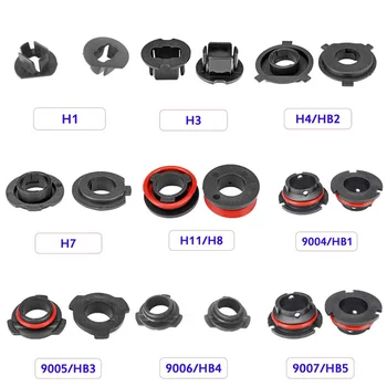 

New 2pcs/set LED Headlight Bulb Base Adapter Socket Retainer 9004 9005 H13 H11 H7 H4 H3 H1 for Car Light