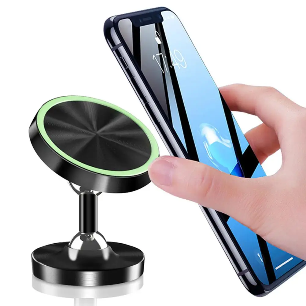 

Universal 360 Degrees Rotation Luminous Magnetic Car Phone Holder Stand Car Dashboard Air Vent Mount Cell Mobile Phone Support