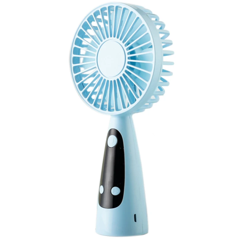 Blue Часы Будильник ручной вентилятор Wind Chime настольный Usb зарядный вентилятор мини портативный маленький вентилятор - Цвет: Blue
