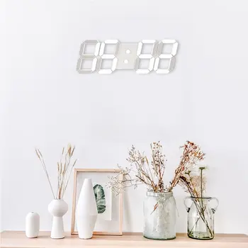 

TS-11 Multifunctional Led Clock 3d Stereo Led Electronic Clock Home Fashion Wall Clock Creative Wall Clock
