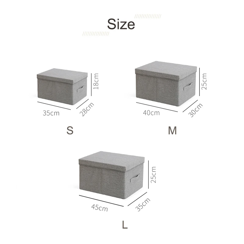 Clothes Storage Box Organizer Fabric Foldable Storage Box With Lid Underwear Socks Organizer Toys Sundries Closet Organizers 6