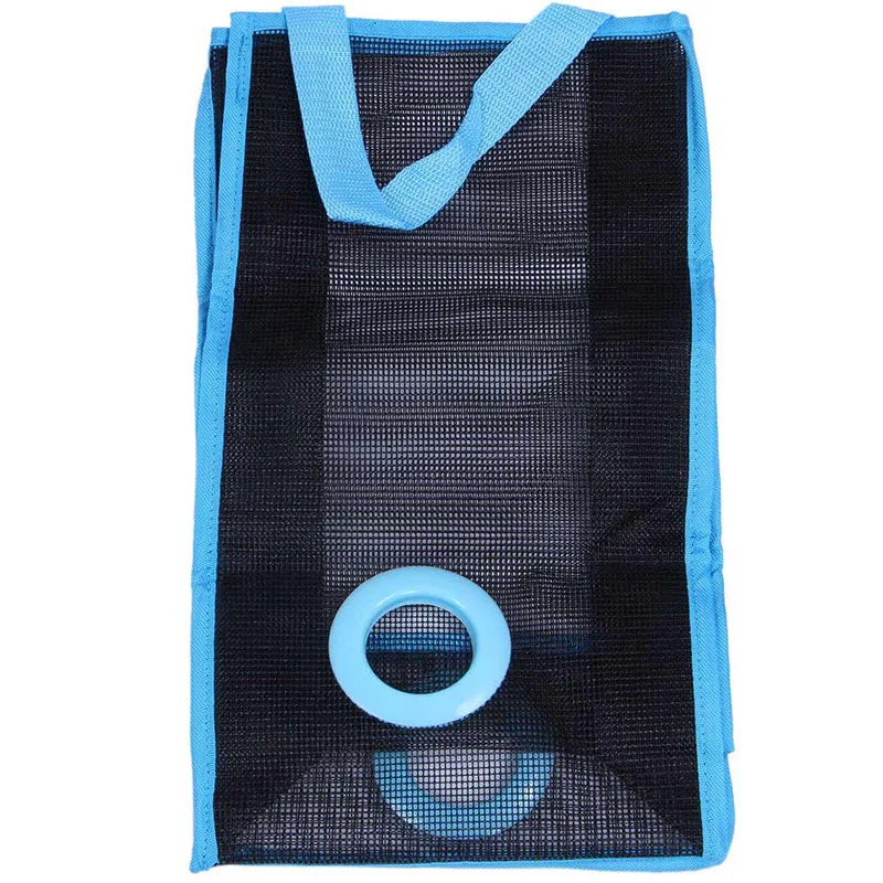

Large Mesh Bag Multi-Use Storage Bag Pouch Reusable Garbage Bag Organizer Wall-Mounted Trash Bag Holder Saver Dispenser Wall Han