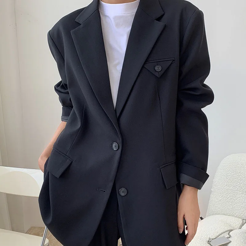 

Autumn Fashion Profile Suit Coat Loose Wide Shoulder Blazer Female