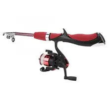 Телескопическая удочка комбинированная и катушка полный комплект для подледной рыбалки спиннинговая катушка удочка полюс набор передач с приманкой Крюк Рыба аксессуар