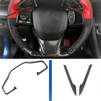 

Yimaautotrims Colorful Interior Refit Kit Fit For Honda Civic 2016 - 2020 Car Steering Wheel Decoration Strip Frame Cover Trim