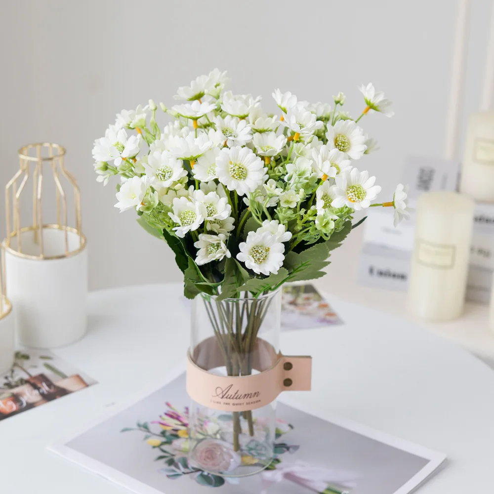 15 Heads Autumn Artificial Flower Bouquet Diy Home Office Christmas