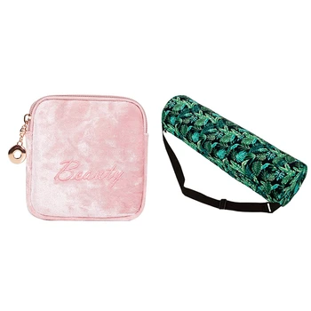 

1 Pcs Diaper Sanitary Napkin Storage Bag Flannel Pad & 1 Pcs All Zipper Sports Yoga Mat Handbag