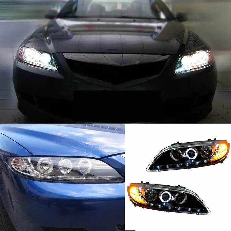 Для Mazda 6 2003 2004 2005 2006 2007 2008 2X передняя фара в сборе с ксеноновые линзы Белый Halo