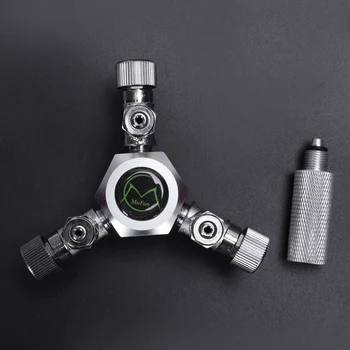 

New Aquarium Fish Tank 3 Way Air Pump Co2 Regulator Solenoid Cylinder Splitter Tap Connector Carbon Dioxide Multipass Shunt