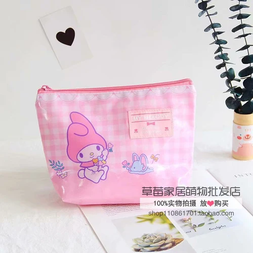 Cosmetic Bag Hello kitty My Melody Cinnamoroll, маленькая Двойная звезда, pompomprin, косметички, женские сумки для хранения, для мытья, для девушек, косметички, Органайзер - Цвет: Cosmetic Bag