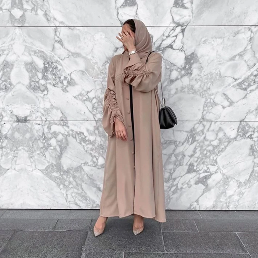 Eid Mubarak Abaya Dubai Turkey Islam Muslim Fashion Robe Kimono Femme Musulmane Caftan Moroccan Kaftan Abayas For Women Cardigan