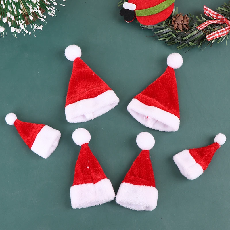 2Pcs Christmas Santa Claus Hat Mini 