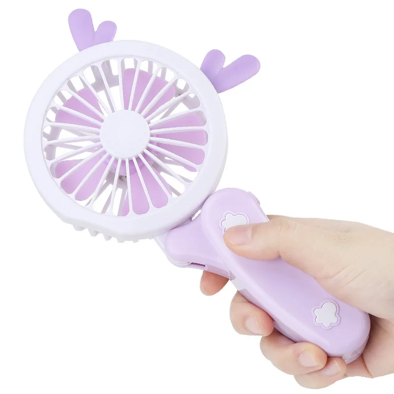 Mini Hold Fans Cartoon Fans Children Hold Portable Usb Charge Fans Mini Small Desk Fans Charge Suitable For Student Dormitory