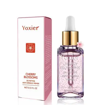 

15ml Cherry Blossoms Makeup Base Primer Six Peptide Whitening Anti-wrinkle Primer Makeup Face Beauty Makeup Base Forface Lip