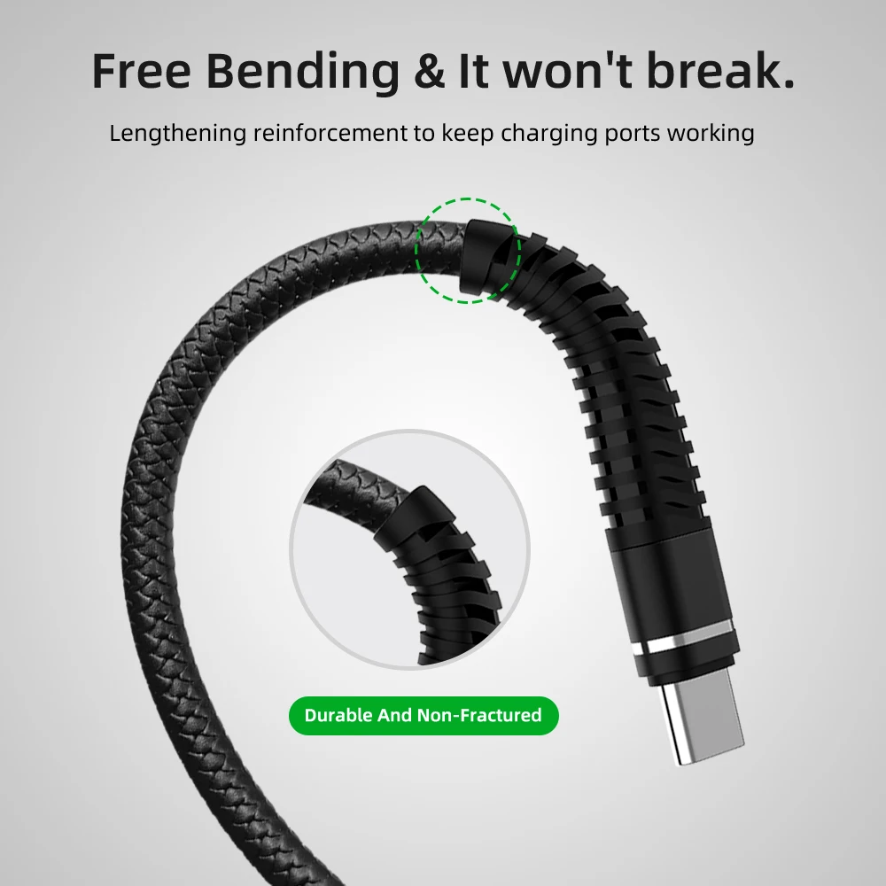 Robotsky Spring USB Cable Type C Fast Charging Data Line Spring Sync USB Charger Cable For XiaoMi Huawei Letv Samsung Micro USB