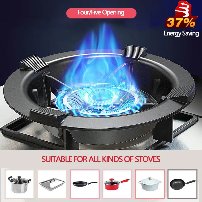 

Wind Shield Energy Saving Bracket Gas Stove Cover Disk Fire Reflection Windproof Cover Accessories For LPG Cooker Kitchen