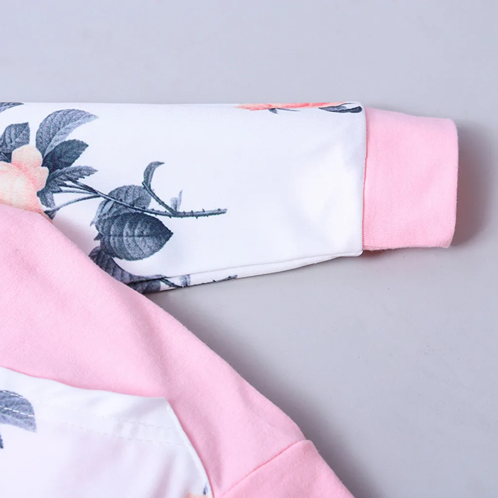 Одежда для маленьких девочек футболка с капюшоном и длинными рукавами Топы+ камуфляжные штаны комплект детской зимней одежды из 2 предметов для девочек