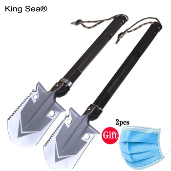 

King Sea Small Size Multifunctional Survival Shovel Chinese Military Folding Shovel Outdoor Tools with Hammer Knife and Compass