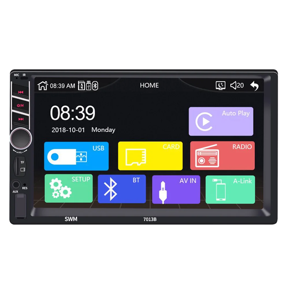 XIAOMI 7013B для грузовиков автомобильный 7 дюймовый HD Сенсорный экран автомобиля Bluetooth Mp5 зарядное устройство для автомобиля с карты хэндс-фри светодиодный ночного видения автомобиля Mp5 плеер