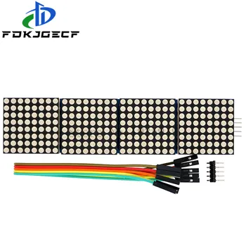 

MAX7219 dot matrix module microcontroller module 4 in one display Red