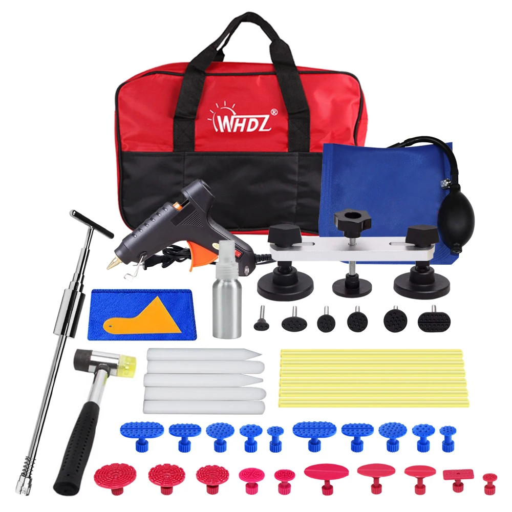 

PAINTLESS DENT REMOVAL REPAIR PULLER TOOLS SLIDE HAMMER BAR GLUE GUN KITS DENT REMOVAL TOOLS