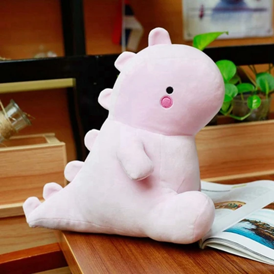 Новые ультра нашивки милых динозавров плюшевые игрушки Kawaii динозавр мягкие куклы животных Детские Классические Мультяшные игрушки в подарок на день рождения - Цвет: Pink