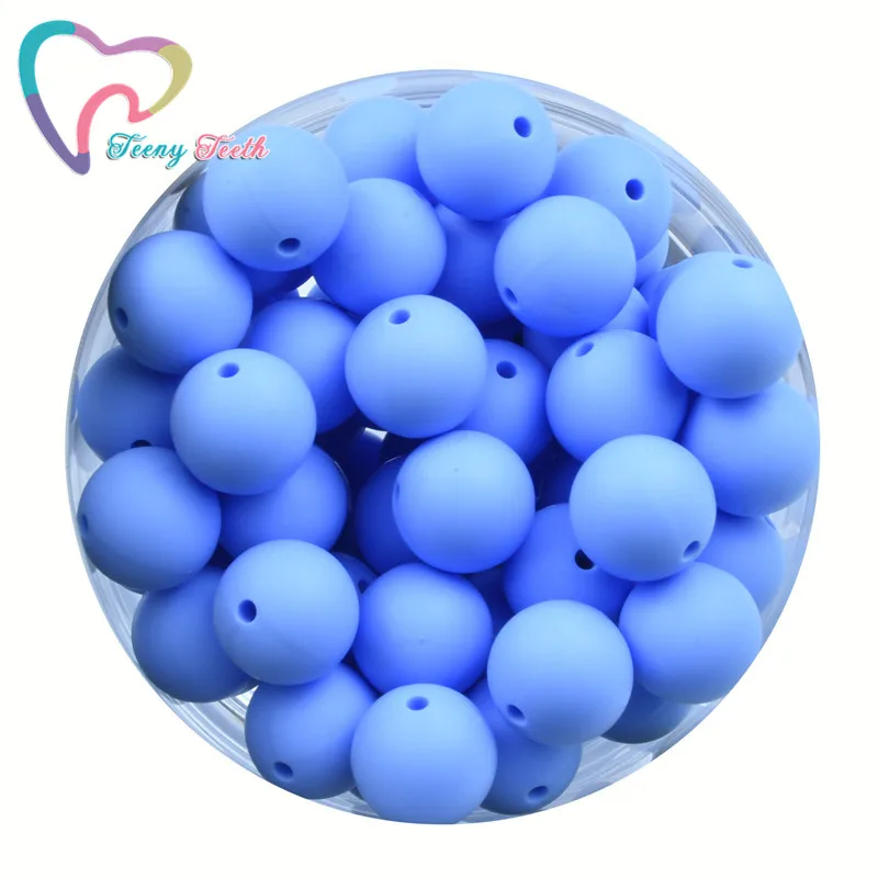 50 шт мальчики синие 12 мм Силиконовые Бусины круглой формы Детские Прорезыватели для зубов Детские Прорезыватели для самостоятельного изготовления ожерелья