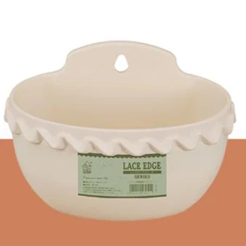 

Art Flower Pot Decors Plastic 15.87*13.9*10cm Semicircular Wall-Hanging