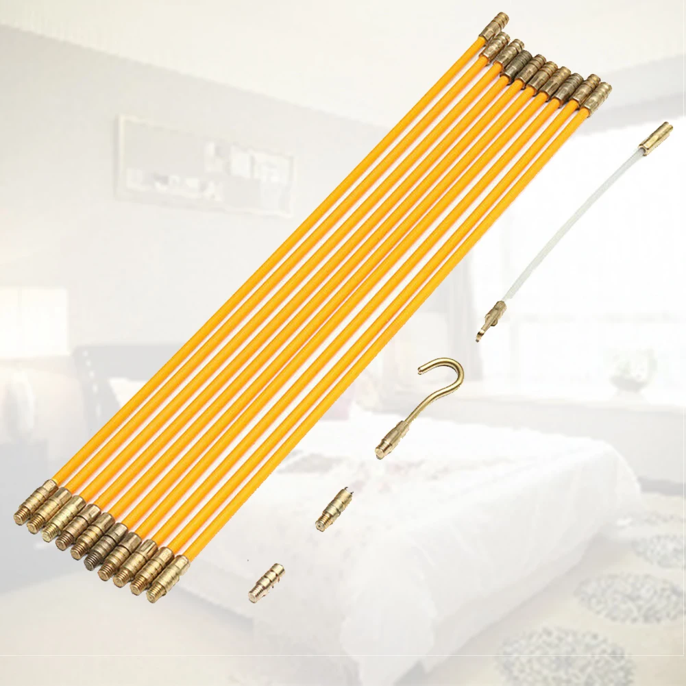 4 мм 33 см инструмент Электрический кабель съемник стены воздуховод толчок Змеиный аксессуары трубопровод направляющее устройство Стекловолоконная Рыбная лента Набор кабельных стержней