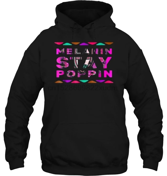 Мужская толстовка с капюшоном Melanin Stay Poppin женская уличная одежда
