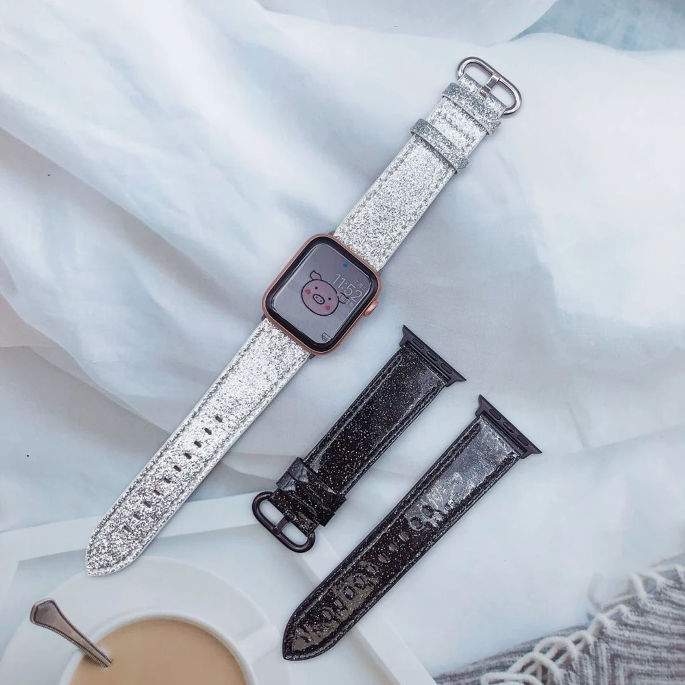 Тонкий кожаный ремешок для Apple Watch 40 мм 44 iwatch 38 42 серии se 6 5 4 3 2 1|Ремешки часов| |