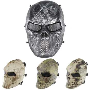 

Military Airsoft Shooting Protection Mask Full Face Tacticalm Combar Skull Mask Breathable Hunting Paintball Cosplay Skull Mask