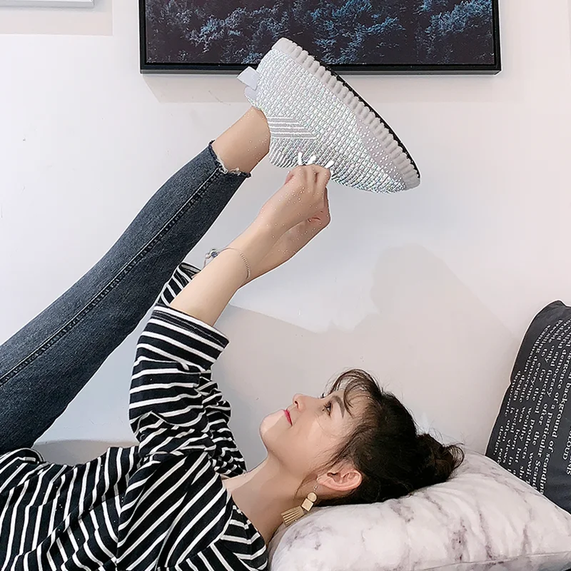 New Winter Glowing Home Slippers  Unisex House Slippers Indoor Warm Reflective Shoes Woman Flash Sneakers