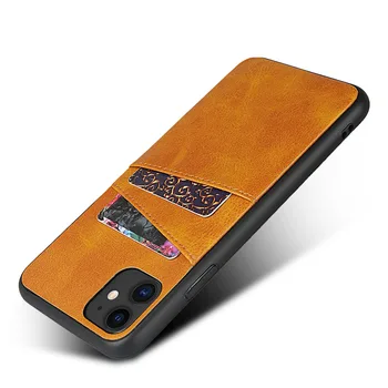 

Premium Pu Leather Case for iPhone 11 Wallet & Card Slots Protective Holster Back Cover Phone Case Popsocket for Mobile Phones