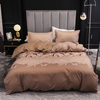

Luxury Bedding Set Duvet Cover Sets Bedding Set 3Pcs Comforter Case Camel Bed Linens King Queen Full Twin Double Single Size