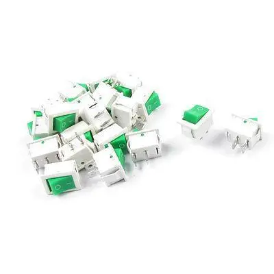 

20 Pcs 2 Pin On/Off SPST Snap in Boat Rocker Switch 6A AC250V 10A 125VAC