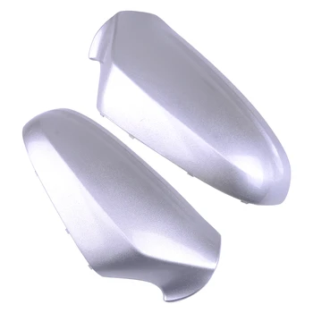 

beler 1Pair Silver Car Door Wing Mirror Casing Cover Fit For Vauxhall Opel Astra H MK5 2004 2005 2006 2007 2008 2009