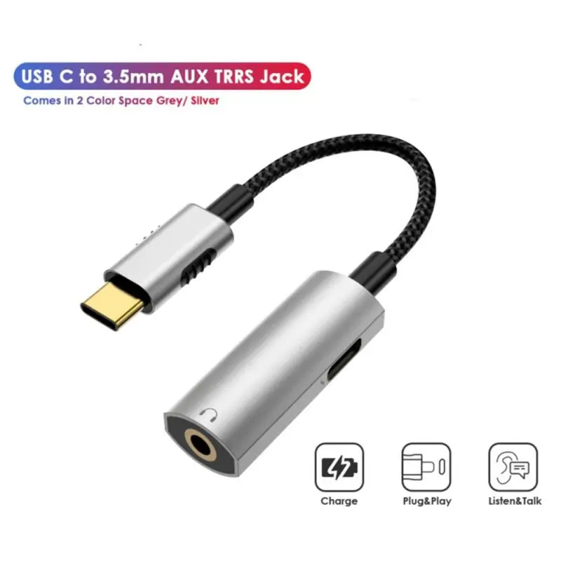 Новейший usb type C для type C и 3,5 мм AUX Jack адаптер для наушников Aux аудио сплиттер конвертер