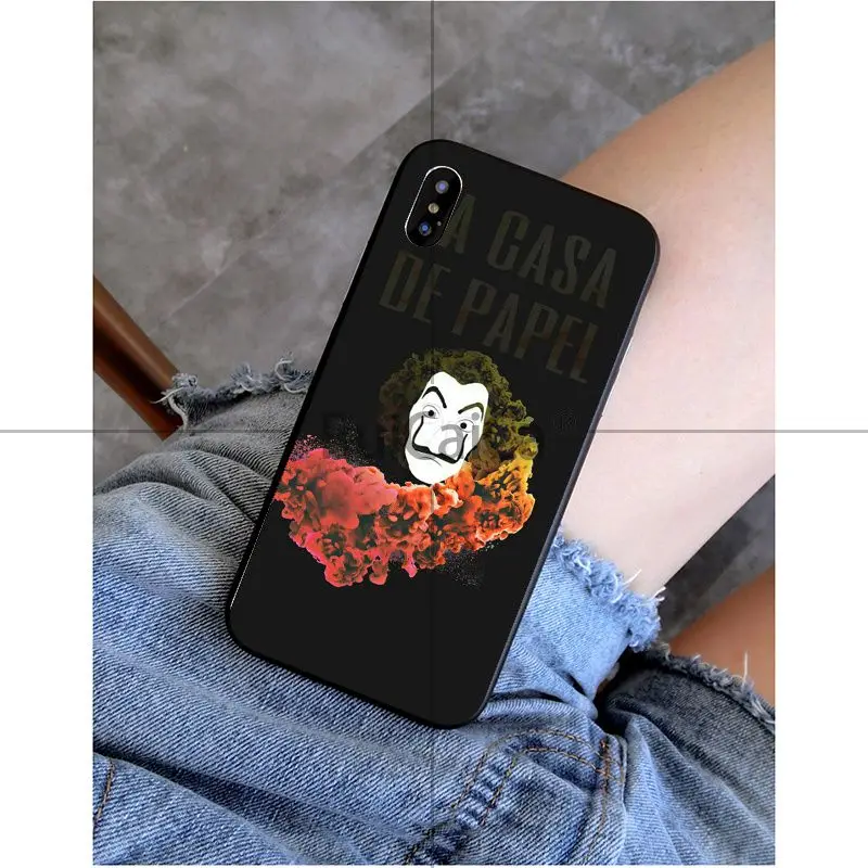 A10 Ruicaica La Casa De Papel Heist TPU Мягкий силиконовый черный чехол для телефона iPhone 6S 6plus 7 7plus 8 8Plus X Xs MAX 5 5S XR - Цвет: A10
