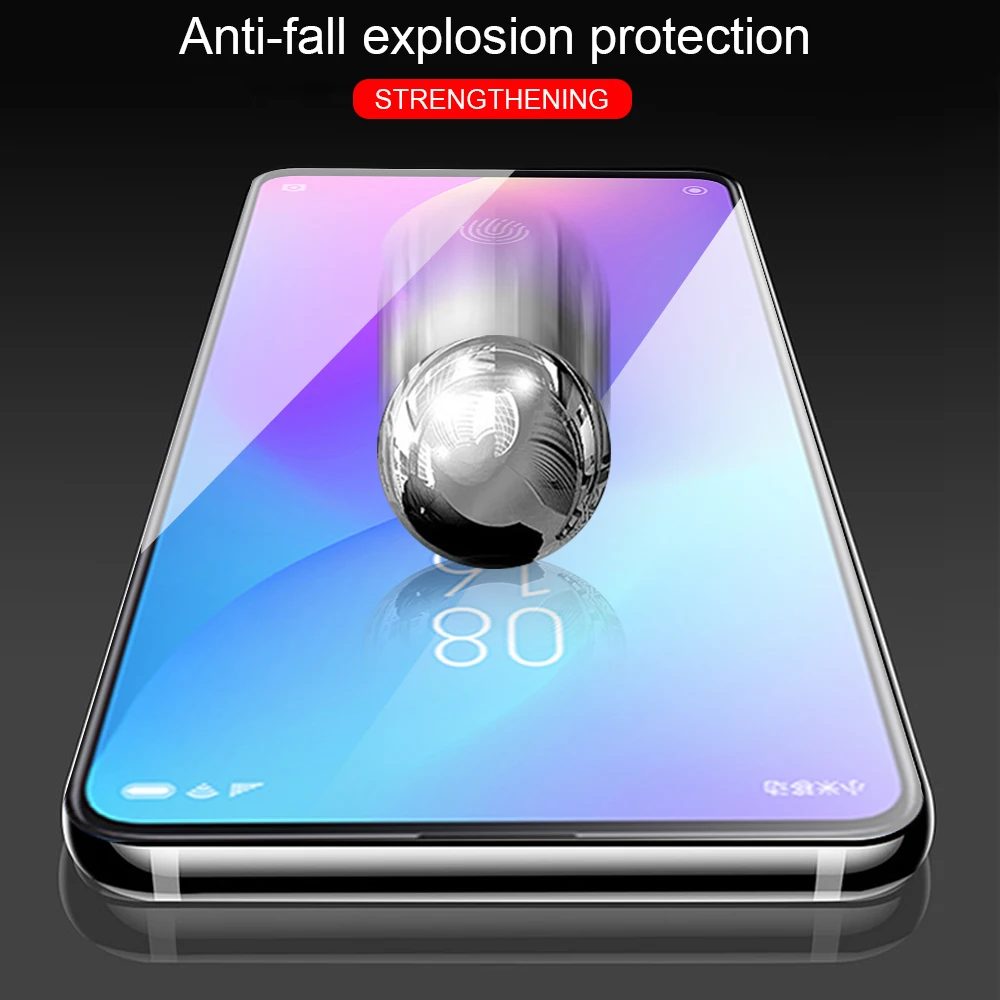 2 в 1 закаленное стекло для Xiao mi Red mi K20 K20pro полное клей Защитное стекло для Xiaomi mi 9T Pro mi 9T Защитная пленка для камеры