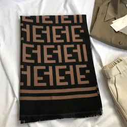 Autumn And Winter New Imitation Cashmere Scarf, Double-Sided Two-Color Warmth Shawl, Ladies Scarf 200 X 65 CM