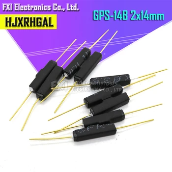 

5PCS Plastic Type Reed Switch 2 * 14 Normally Open Magnetic Control Switch GPS-14B Anti-Vibration/Damage Contact For Sensors