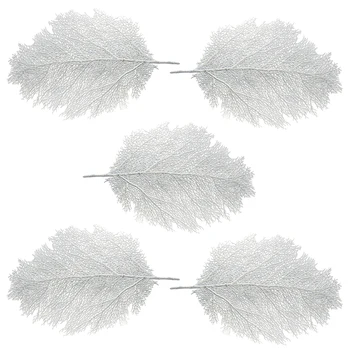 

5PCS Large Artificial Soft Coral Branch DIY Palm Leaf Placemats Table Runners Table Decorations for Hawaiian Luau Party Wedding