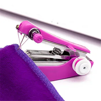 

Portable Mini Cordless Handheld Electric Sewing Machine Handheld Sewing Machine Quick Handy Stitch for Fabric Clothing Kid Cloth